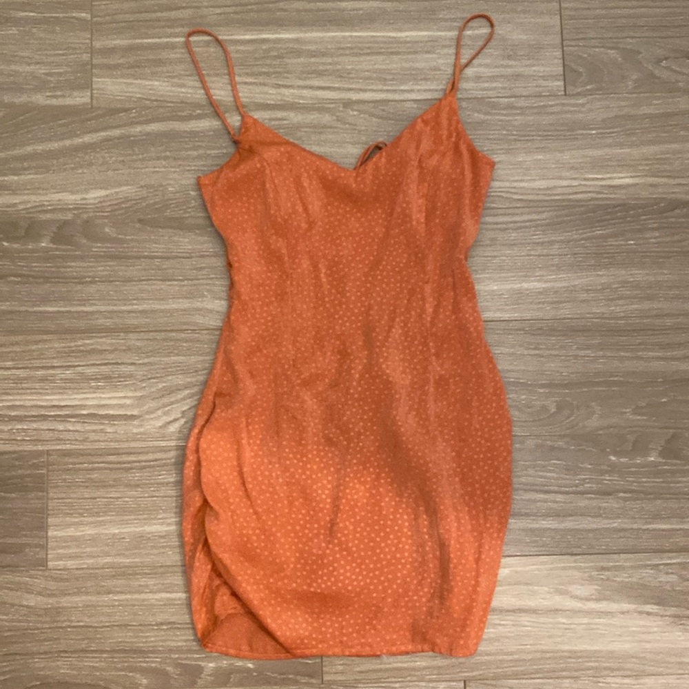 uo polka dot backless dress